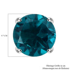 Capri-Blau Triplett Quarz-Ohrringe, 925 Silber platiniert ca. 2,77 ct