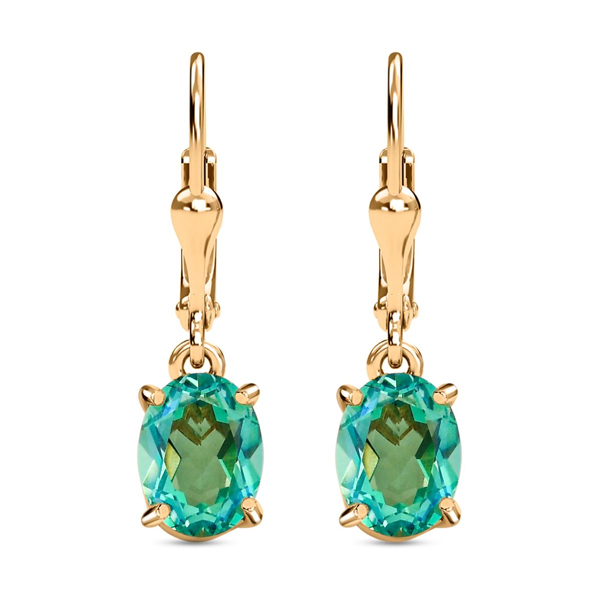 Pfau Triplett Quarz-Ohrringe, 925 Silber vergoldet ca. 2,56 ct