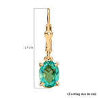 Pfau Triplett Quarz-Ohrringe, 925 Silber vergoldet ca. 2,56 ct
