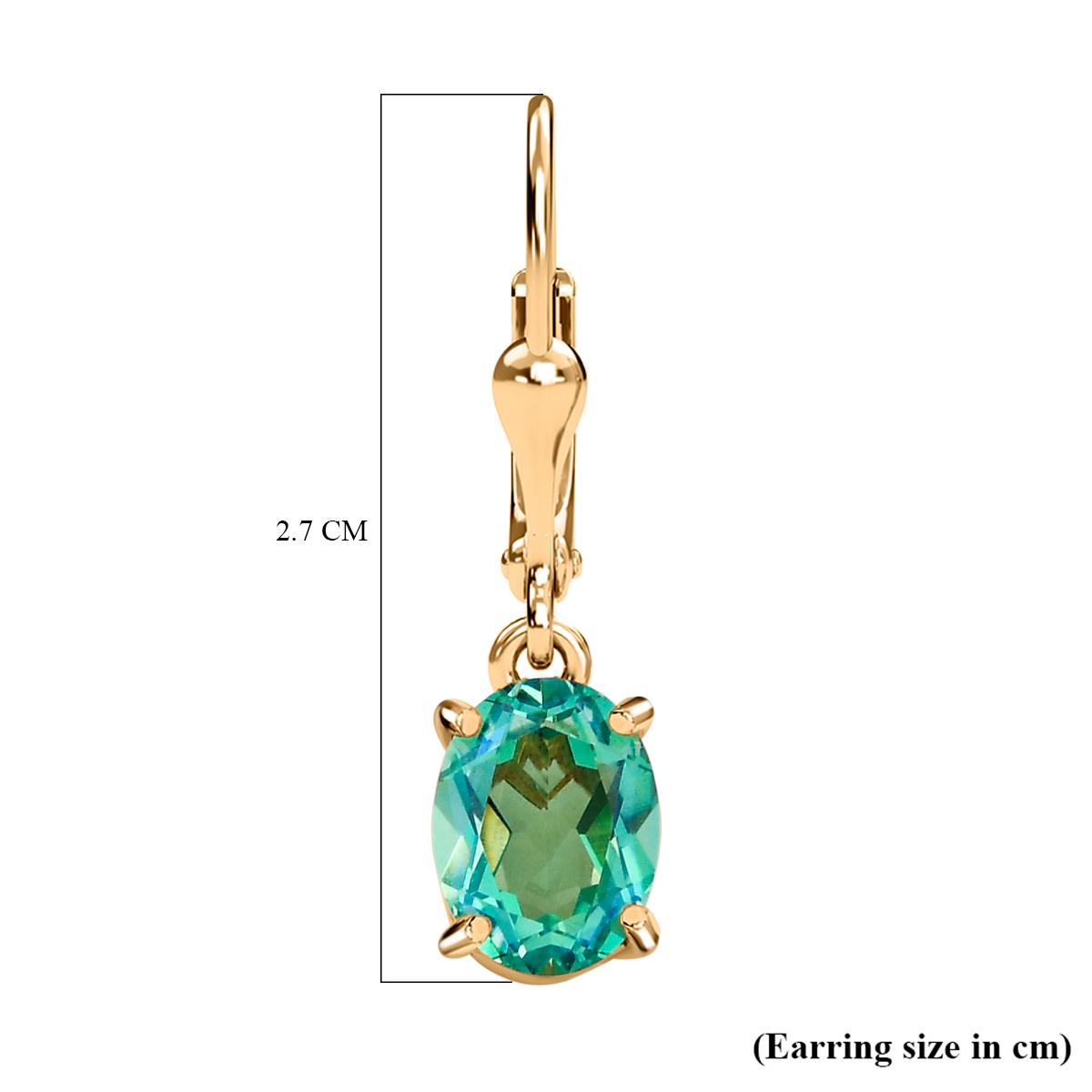 Pfau Triplett Quarz-Ohrringe, 925 Silber vergoldet ca. 2,56 ct