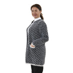 Kuschelig weicher und langer Cardigan mit Taschen, One Size, Karomuster