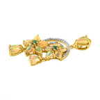 Natürlicher, äthiopischer Opal-Anhänger, 925 Silber vergoldet ca. 2,11 ct