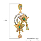 Natürlicher, äthiopischer Opal-Anhänger, 925 Silber vergoldet ca. 2,11 ct