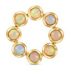 Natürlicher, äthiopischer Opal-Anhänger, 925 Silber vergoldet ca. 1,33 ct