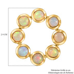 Natürlicher, äthiopischer Opal-Anhänger, 925 Silber vergoldet ca. 1,33 ct