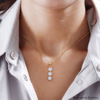 Natürlicher, äthiopischer Opal-Anhänger, 925 Silber vergoldet ca. 0,98 ct