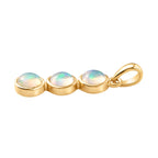 Natürlicher, äthiopischer Opal-Anhänger, 925 Silber vergoldet ca. 0,98 ct