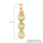 Natürlicher, äthiopischer Opal-Anhänger, 925 Silber vergoldet ca. 0,98 ct