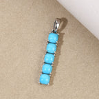 Amerikanischer, natürlicher Sleeping Beauty Türkis-Anhänger, 925 Silber platiniert ca. 1,58 ct