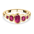 Afrikanischer Rubin-Ring, 925 Silber vergoldet (Größe 16.00) ca. 1,48 ct