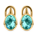 Pfau Triplett Quarz-Ohrringe, 925 Silber vergoldet ca. 4,04 ct