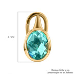 Pfau Triplett Quarz-Ohrringe, 925 Silber vergoldet ca. 4,04 ct