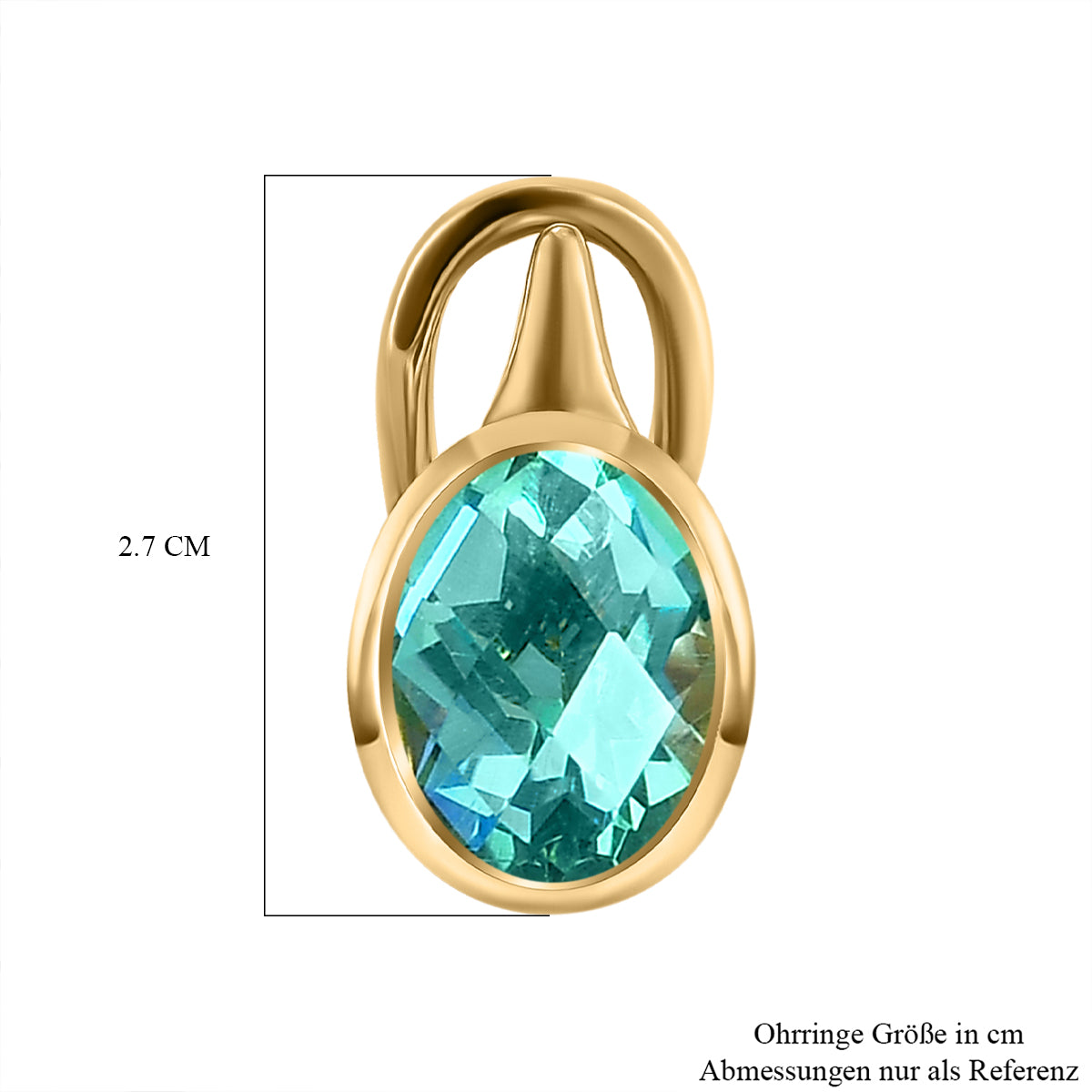 Pfau Triplett Quarz-Ohrringe, 925 Silber vergoldet ca. 4,04 ct