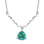 Pfau Triplette Quarz-Halskette, ca. 45 cm, 925 Silber platiniert ca. 3.49 ct