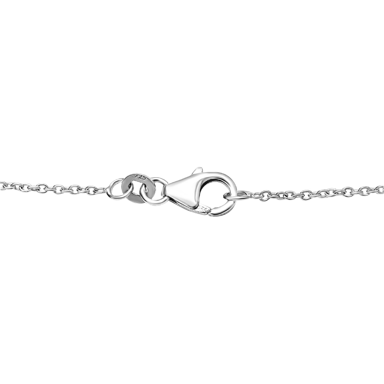 Pfau Triplette Quarz-Halskette, ca. 45 cm, 925 Silber platiniert ca. 3.49 ct