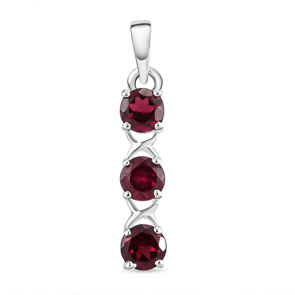 Rhodolith Granat-Anhänger, 925 Silber ca. 1,38 ct