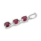 Rhodolith Granat-Anhänger, 925 Silber ca. 1,38 ct