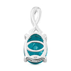 Capri-Blau Triplett Quarz-Anhänger, 925 Silber ca. 1,89 ct
