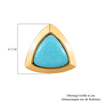 Natürliche Sleeping Beauty Türkis-Ohrringe, 925 Silber vergoldet ca. 0,82 ct