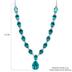 Capri-Blau Triplette Quarz-Collier, ca. 45 cm, 925 Silber platiniert ca. 38.95 ct