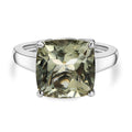 Prasiolith-Ring, 925 Silber platiniert (Größe 16.00) ca. 5,71 ct