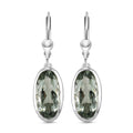 Prasiolith-Solitär-Ohrhänger in Silber, 9,01 ct.