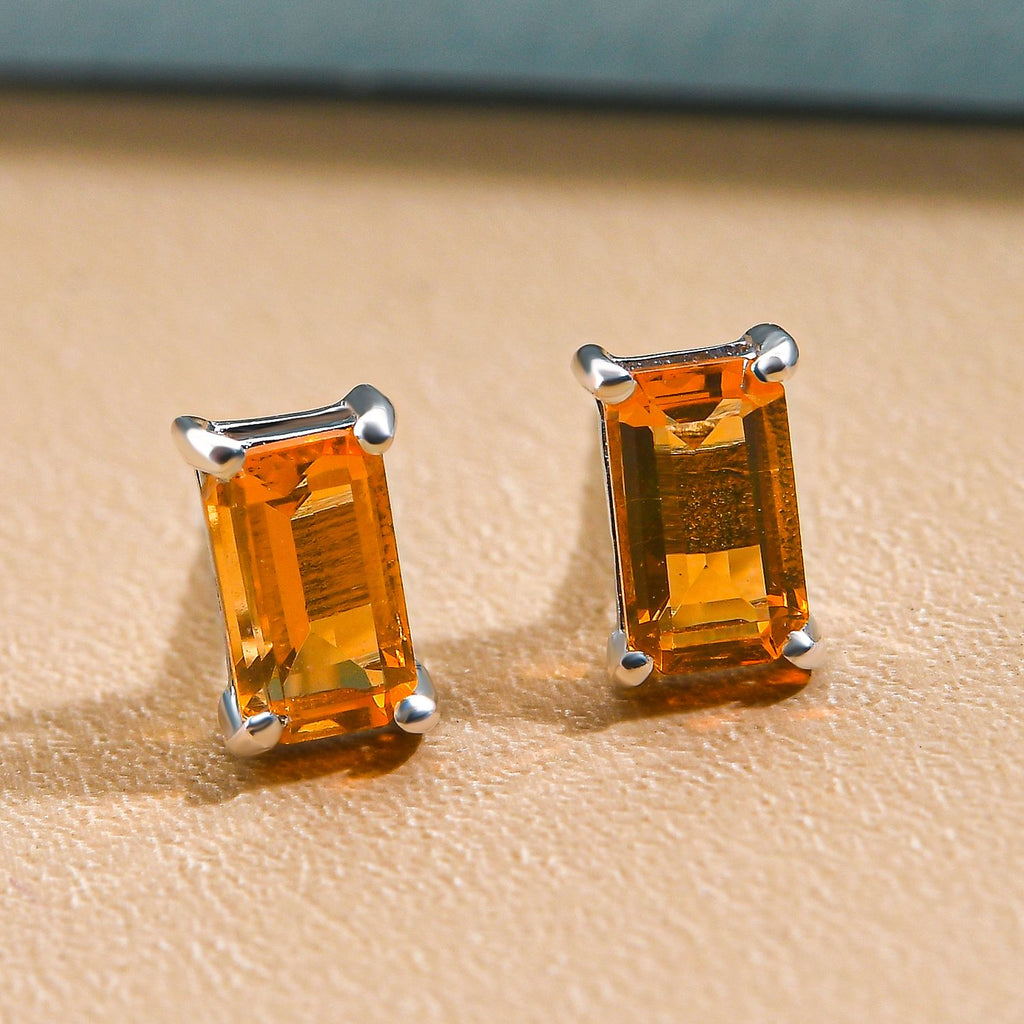 Salamanca Feueropal-Ohrringe, 925 Silber platiniert ca. 0,40 ct