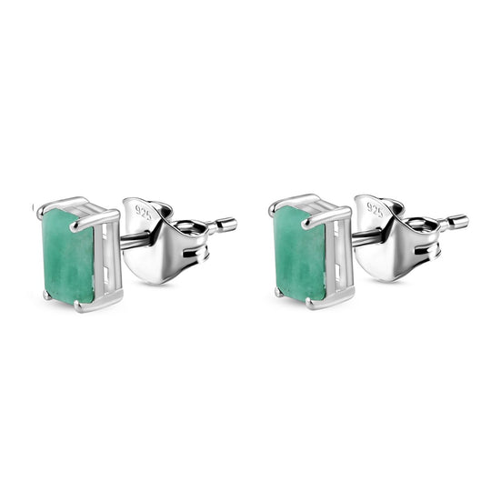 Socoto Smaragd-Ohrringe, 925 Silber platiniert ca. 0,55 ct