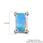 Natürliche, äthiopische Opal-Ohrringe, 925 Silber platiniert ca. 0,47 ct