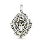 Natürlicher Peridot-Anhänger, 925 Silber platiniert ca. 6,22 ct