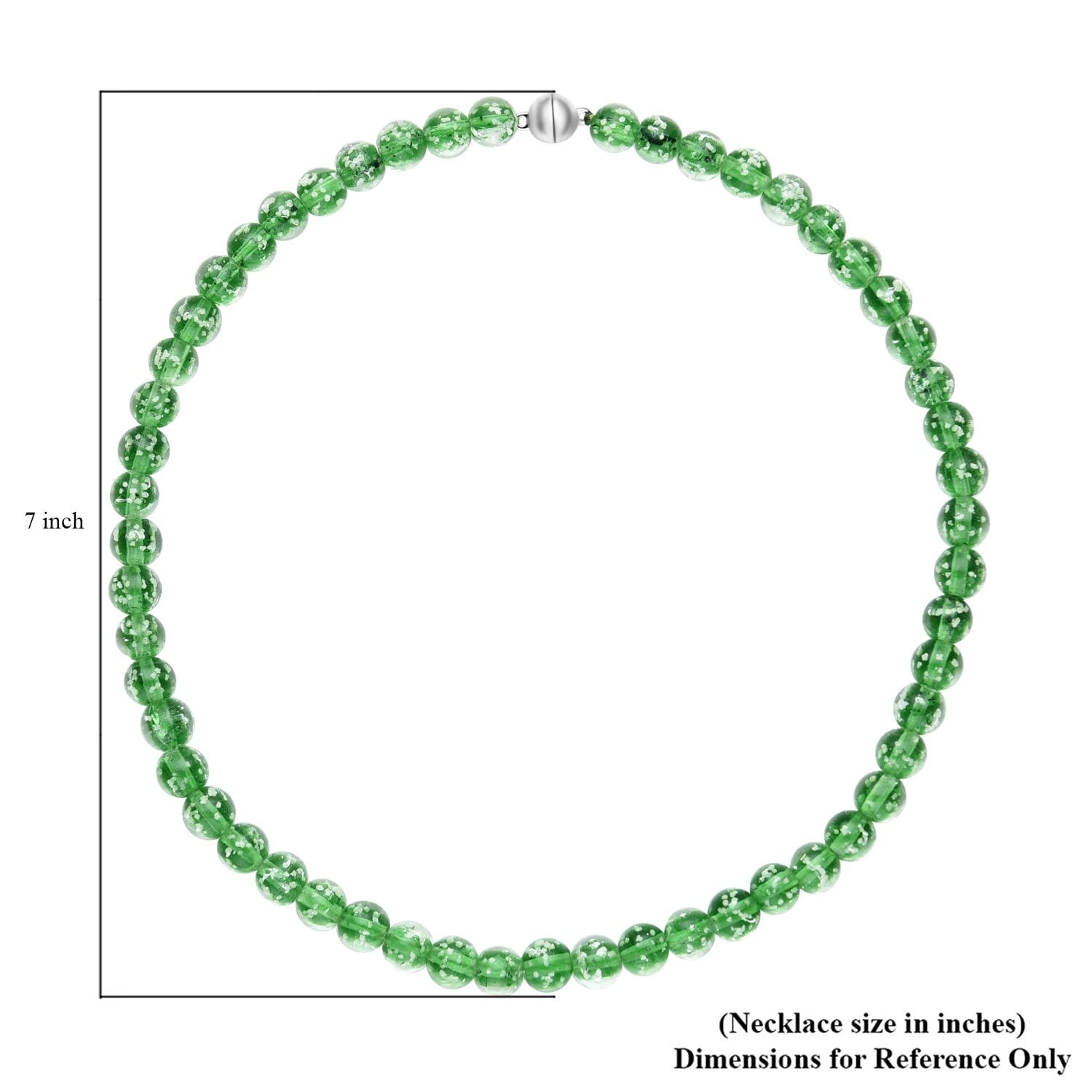 Grüne Murano-Stil Glas Halskette ca. 50 cm, nickelfreie Legierung, 329.00 ct