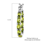 Natürliche Peridot-Creolen, Edelstahl, ca. 8.55 ct