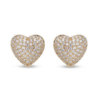 Weiße Zirkonia-Ohrringe, reines Messing ca. 1,00 ct