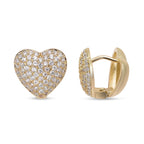 Weiße Zirkonia-Ohrringe, reines Messing ca. 1,00 ct