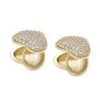 Weiße Zirkonia-Ohrringe, reines Messing ca. 1,00 ct