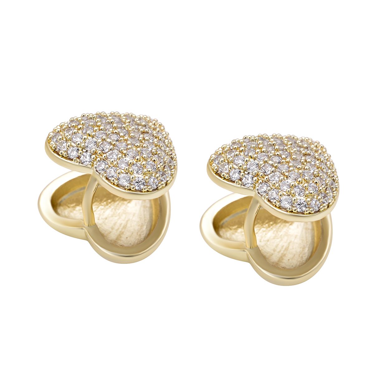 Weiße Zirkonia-Ohrringe, reines Messing ca. 1,00 ct