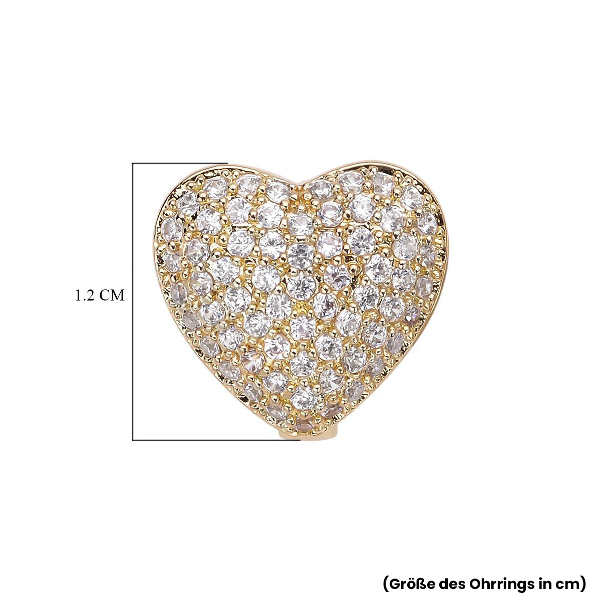 Weiße Zirkonia-Ohrringe, reines Messing ca. 1,00 ct