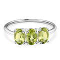 Natürlicher Peridot Ring, 925 Silber (Größe 16.00) ca. 1,37 ct