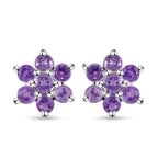 Afrikanische Amethyst-Ohrringe, 925 Silber ca. 0,60 ct