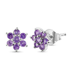 Afrikanische Amethyst-Ohrringe, 925 Silber ca. 0,60 ct