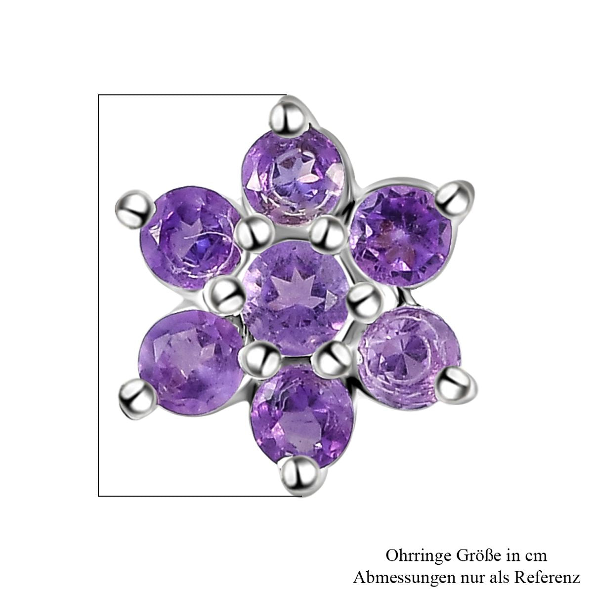Afrikanische Amethyst-Ohrringe, 925 Silber ca. 0,60 ct