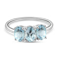 Himmelblauer Topas Ring, 925 Silber (Größe 16.00) ca. 1,68 ct