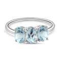 Himmelblauer Topas Ring, 925 Silber (Größe 20.00) ca. 1,68 ct
