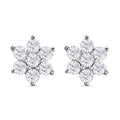 Weiße Zirkon-Ohrringe, 925 Silber ca. 0,98 ct