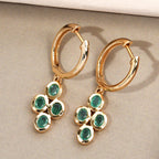 Sambische Smaragd-Ohrringe, 925 Silber vergoldet ca. 1,21 ct
