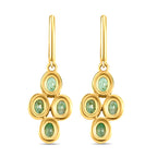 Sambische Smaragd-Ohrringe, 925 Silber vergoldet ca. 1,21 ct