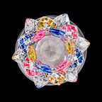 The 5th Season - Kristall Lotusblüte LED-Licht mit drehbarem Sockel, 9,5x10,5 cm