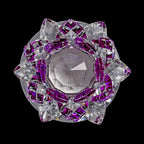 The 5th Season - Kristall Lotusblüte LED-Licht mit drehbarem Sockel, 9,5x10,5 cm, rosa