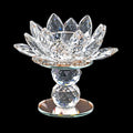 The 5th Season - Lotus-Design-Kristall-Kerzenhalter, Champagner, 7.5x13cm