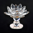The 5th Season - Lotus-Design-Kristall-Kerzenhalter, Champagner, 7.5x13cm
